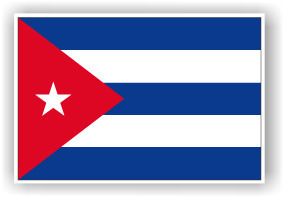 Pegatina Bandera Cuba - ban0019