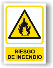 Señal - Cartel - Rotulo Riesgo de Incendio SEP0003