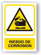 Señal - Cartel - Rotulo Riesgo de Corrosión SEP0016
