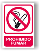 Señal - Cartel - Rotulo Prohibido Fumar SEPR0002