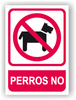 Señal - Cartel - Rotulo Perros No SEPR0015