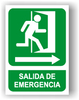 Señal - Cartel - Rotulo Salida de Emergencia Flecha Derecha SEE0003