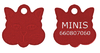 Placa Identificación Cara Gato Roja Grabada