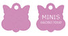 Placa Identificación Cara Gato Rosa Grabada