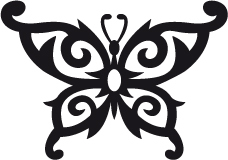 Pegatina Tribal Mariposa Bonita T0018