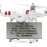 Placas para Drone - Identificación | Ignífugas ActualDecor.com